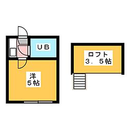 アネックス上板橋D棟 1Kの間取図画像