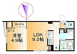 アスキー荻中 1LDKの間取図画像