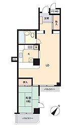 荘苑葵 1LDKの間取図画像