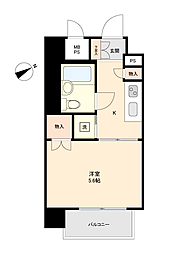 ライオンズマンション盛岡中央通 1Kの間取図画像