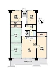 ベルエール宇部文京町 5LDKの間取図画像