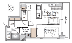 間取図画像 1LDK