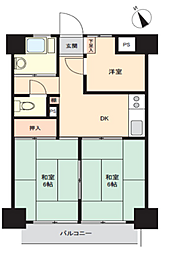 富士見台ファミリーマンション 3DKの間取図画像