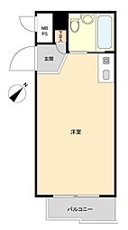 グランドコート駒込 ワンルームの間取図画像