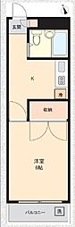 センチュリー一ッ橋 1Kの間取図画像