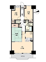 エンゼルハイム吉原 3LDKの間取図画像