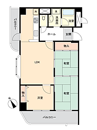 アバンテ岡山壱番館 3LDKの間取図画像