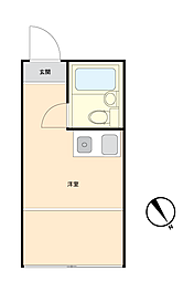 ドリームマンション ワンルームの間取図画像