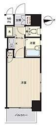 ダイナコートピア黒崎2 1Kの間取図画像