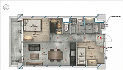 東十条ビル1号棟 2LDKの間取図画像