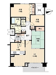グランドメゾン保土ケ谷ヒルズ 3LDKの間取図画像