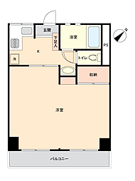 伊豆山コーポラス 1Kの間取図画像