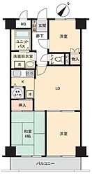 新狭山パークハイツ 3LDKの間取図画像