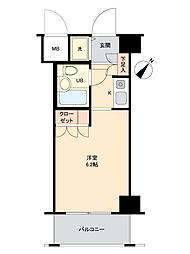 パーク・ノヴァ川崎 ワンルームの間取図画像