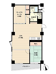 ライブリー中央DIKマンション千葉 2SLDKの間取図画像