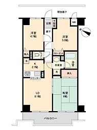 コスモ浦和南2nd・Stage 3LDKの間取図画像