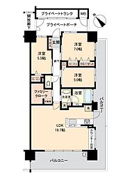 ヴェルディザガーデン芳泉ウエスト 3LDKの間取図画像