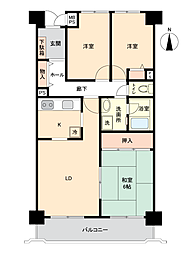 ネオハイツ森林公園A棟 3LDKの間取図画像