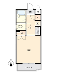 アルファ西古松 ワンルームの間取図画像