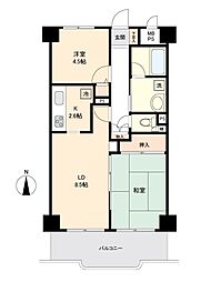 藤和シティコープ高崎 2LDKの間取図画像