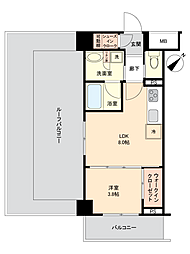 ヴァースクレイシア光が丘 1LDKの間取図画像