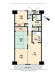 蓮田ビューパレーA棟 3LDKの間取図画像