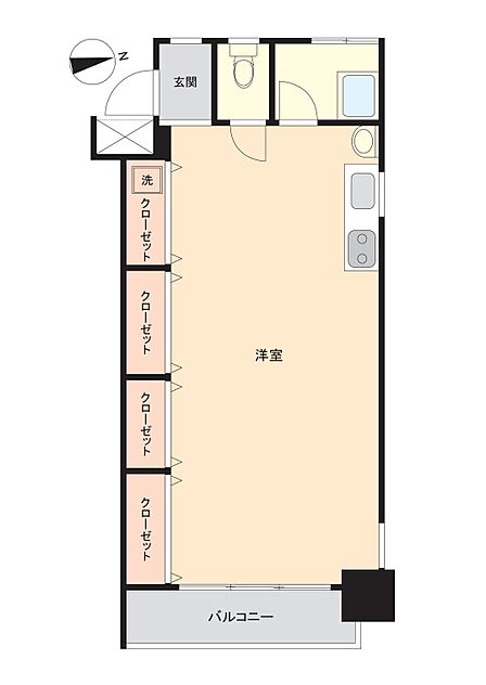 1R 間取り