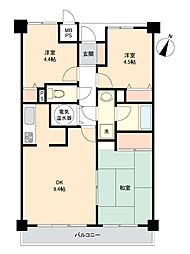 ライオンズマンション八街中央 3DKの間取図画像