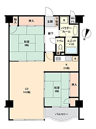 ファミールヴィラ強羅弐番館 2LDKの間取図画像