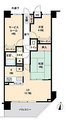 セレナハイム宇都宮市役所前セントラルビュー 2SLDKの間取図画像