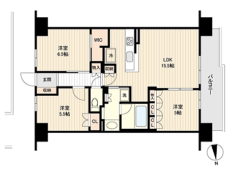3LDK 間取り