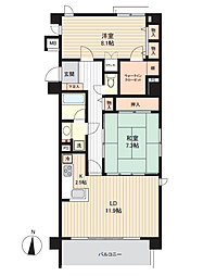ゼファー熱海シーヒルズ 2LDKの間取図画像
