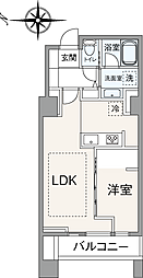 シティフロントタワー 1LDKの間取図画像