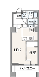 シティフロントタワー 1LDKの間取図画像
