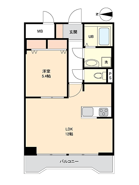 2DK 間取り