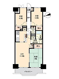エンゼルハイム吉原 3LDKの間取図画像