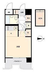 グランコート熊谷弐番館 ワンルームの間取図画像