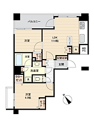 ライオンズテラス本鵠沼ガーデンコートパークコート 2LDKの間取図画像