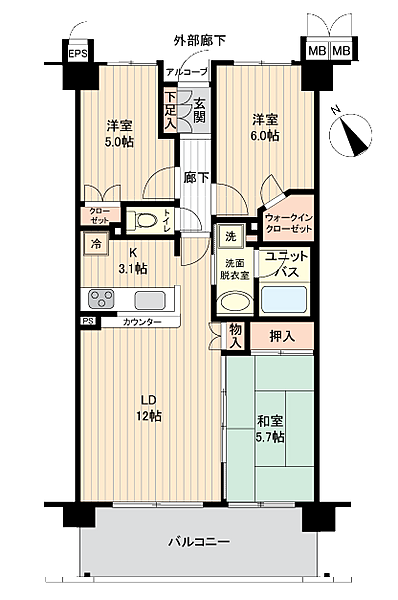 間取りを拡大表示