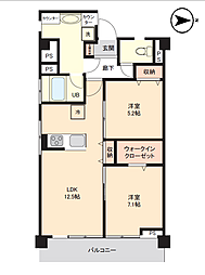 東十条ビル2号棟 2LDKの間取図画像