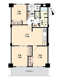 メゾン久末 3LDKの間取図画像