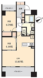 プラネ三軒茶屋 2LDKの間取図画像