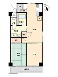 エミネンス御幸 2LDKの間取図画像