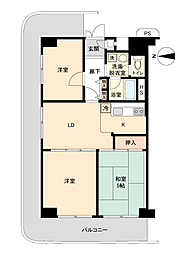 グリーンビューニュー川口 3LDKの間取図画像
