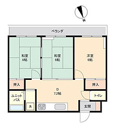 メゾン大手 3DKの間取図画像