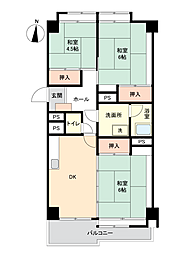 ライオンズマンション開成B 3DKの間取図画像