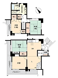 光明台ハイタウン1号棟 4LDKの間取図画像