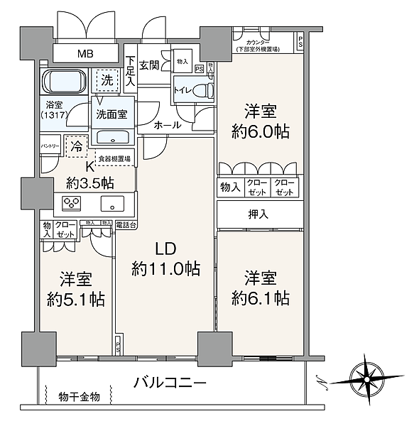 間取りを拡大表示