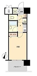 トーカンキャステール西湊町 1Kの間取図画像
