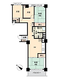 ルネ東林間B棟 4DKの間取図画像